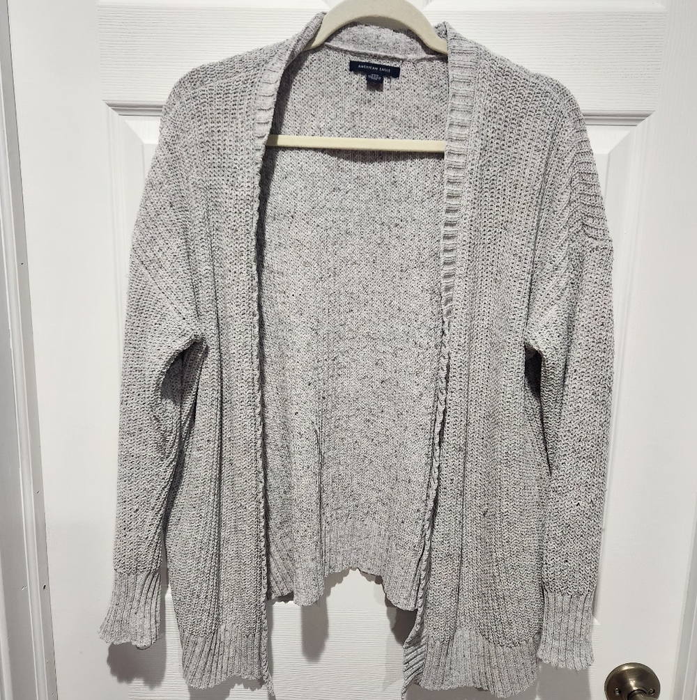 American Eagle Outfitters Light Gray Cardigan